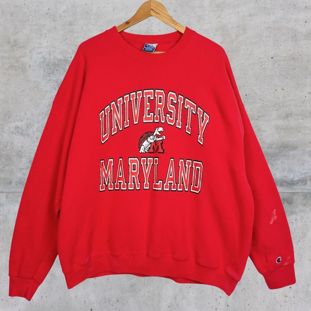 Champion Vintage 80s University Of Maryland Terrapins NCAA Crewneck Sweatshirt